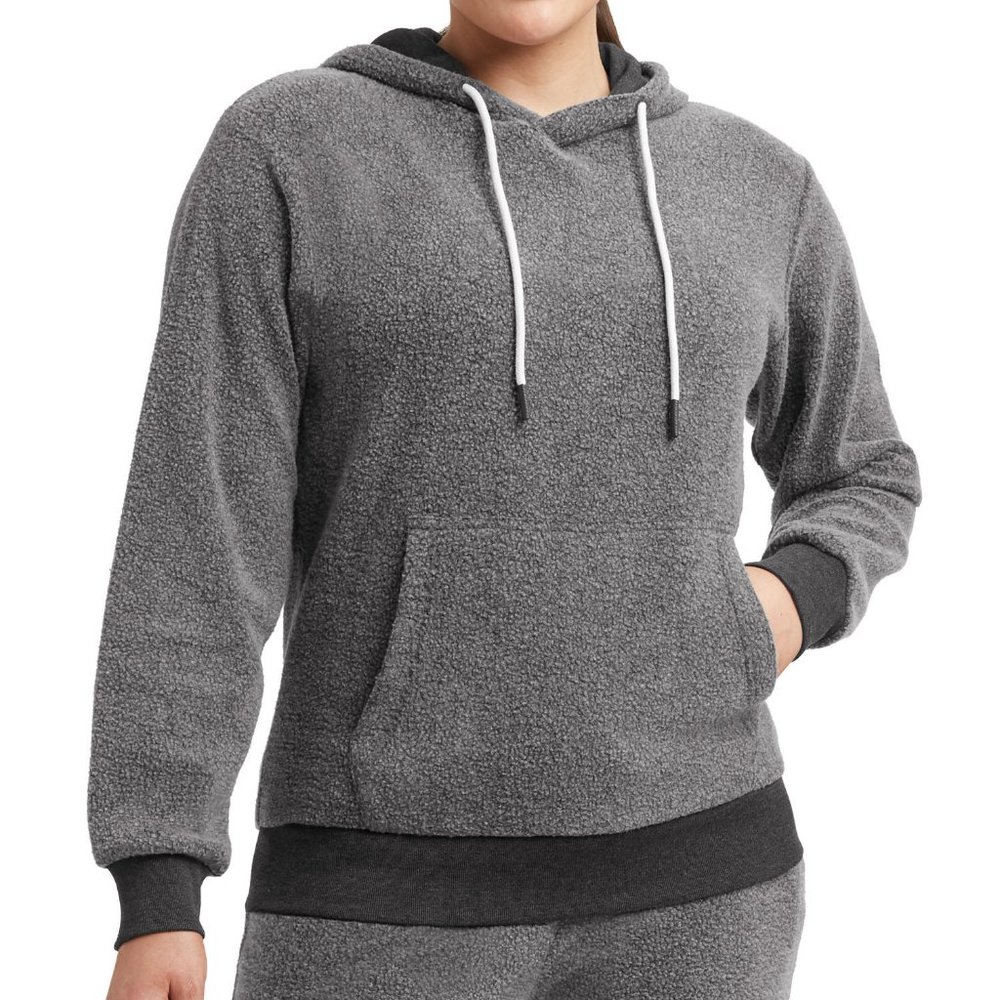 !!NWT!! Women's Black Soot MEMBERS MARK Reverse Fleece Hoodie